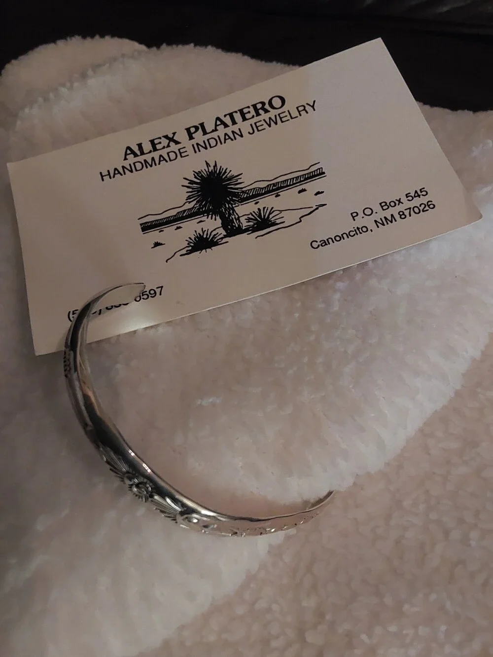 🌺 NEW Hand Crafted Sterling Silver Indian Design Bracelet - Picture 12 of 12